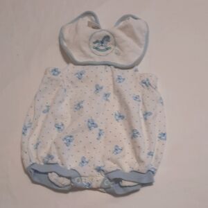 Dior Baby Bodysuit in White and Blue